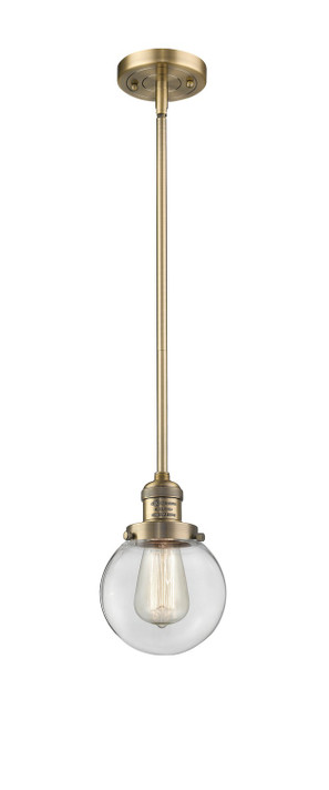 Mini Pendants Glass Down by Innovations ( 405 | 201S-BB-G202-6-LED Franklin Restoration ) 