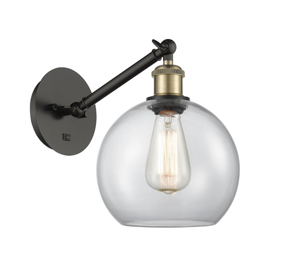 Sconces Single Glass by Innovations ( 405 | 317-1W-BAB-G122-8 Ballston ) 