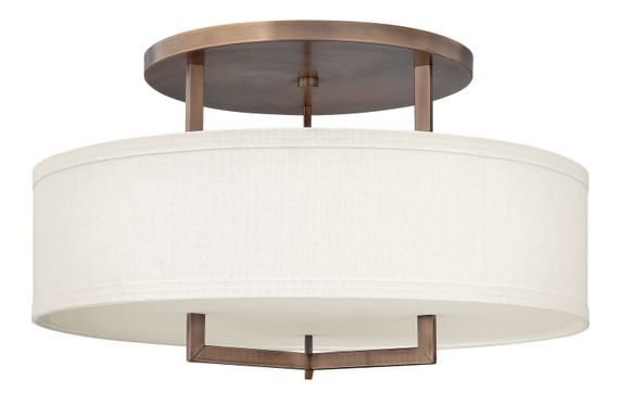 Semi-Flush Mts. Drum Shade by Hinkley ( 13 | 3211BR Hampton ) 