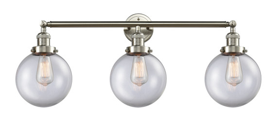 Bathroom Fixtures Three Lights by Innovations ( 405 | 205-SN-G202-8-LED Franklin Restoration ) 