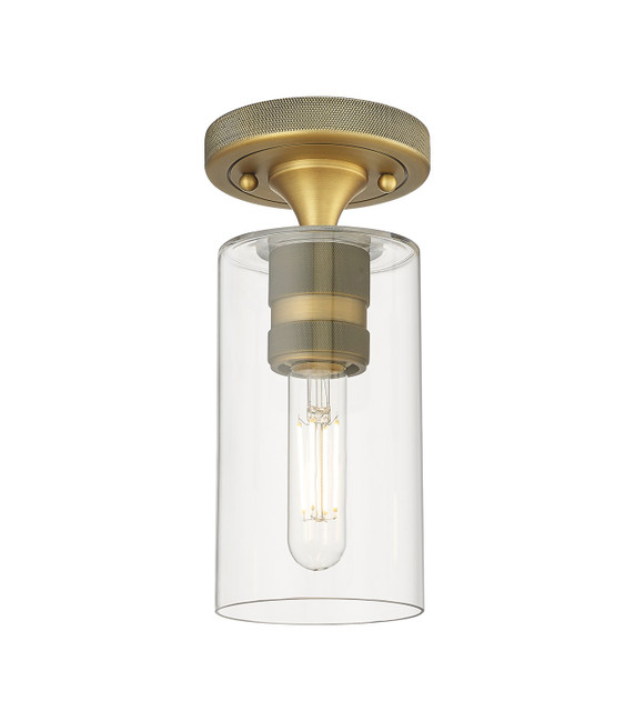 Semi-Flush Mts. Glass Down by Innovations ( 405 | 434-1F-BB-G434-7CL Downtown Urban ) 