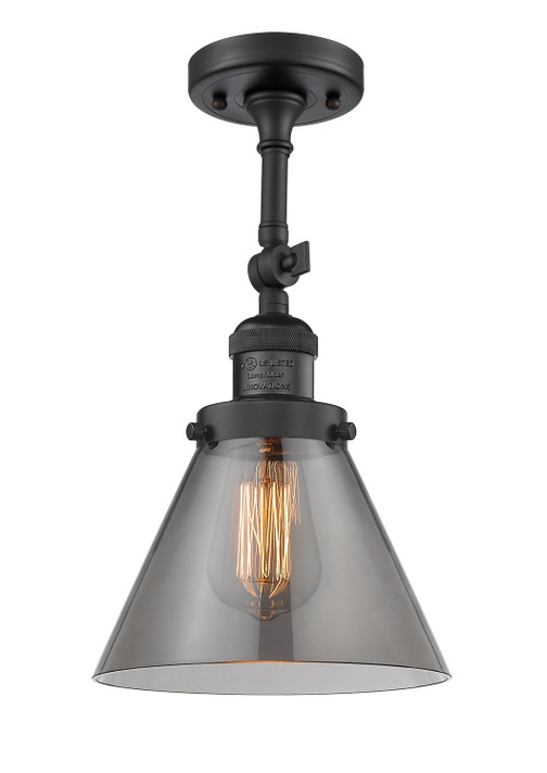 Semi-Flush Mts. Glass Down by Innovations ( 405 | 201F-BK-G43 Franklin Restoration ) 