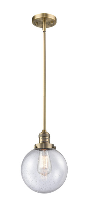 Mini Pendants Glass Down by Innovations ( 405 | 201S-BB-G204-8-LED Franklin Restoration ) 