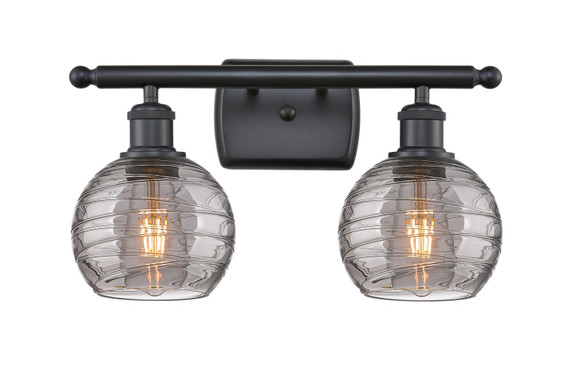 Bathroom Fixtures Two Lights by Innovations ( 405 | 516-2W-BK-G1213-6SM Ballston ) 
