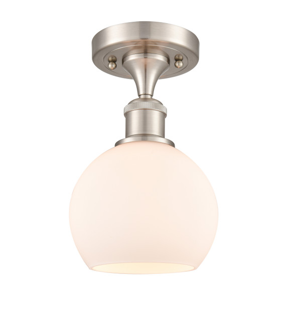 Semi-Flush Mts. Glass Down by Innovations ( 405 | 516-1C-SN-G121-6-LED Ballston ) 