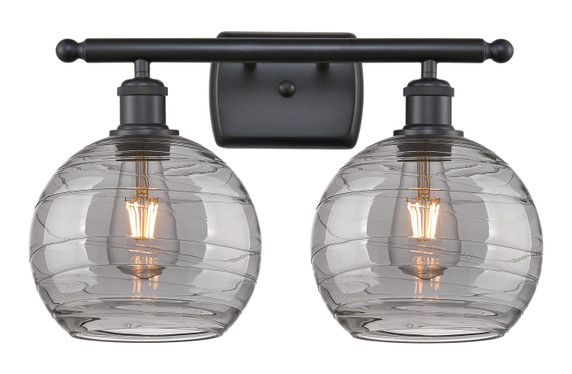 Bathroom Fixtures Two Lights by Innovations ( 405 | 516-2W-BK-G1213-8SM Ballston ) 