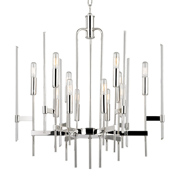 Mid. Chandeliers Candle by Hudson Valley ( 70 | 9912-PN Bari ) 