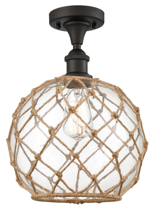 Semi-Flush Mts. Cage by Innovations ( 405 | 516-1C-OB-G122-10RB Ballston ) 