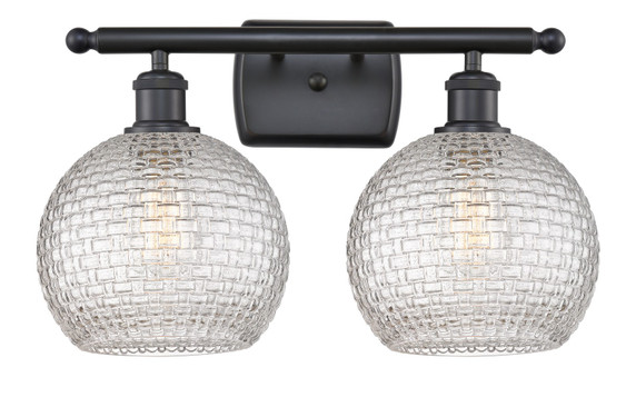Bathroom Fixtures Two Lights by Innovations ( 405 | 516-2W-BK-G122C-8CL Ballston ) 