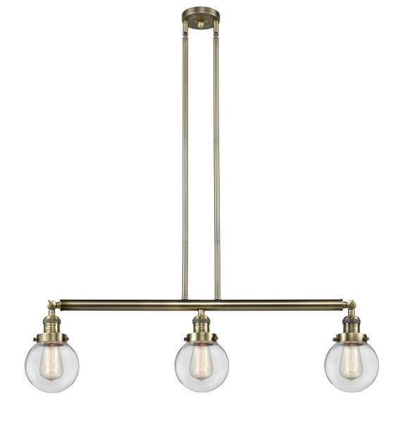 Linear/Island 3 Light Bar by Innovations ( 405 | 213-AB-G202-6 Franklin Restoration ) 