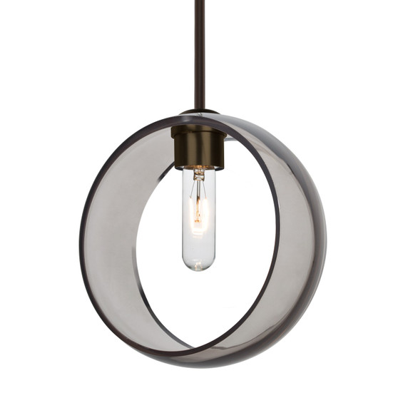 Mini Pendants Glass Down by Besa ( 74 | 1TT-MANASM-BR-NI Besa Mana Stem Pendant ) 