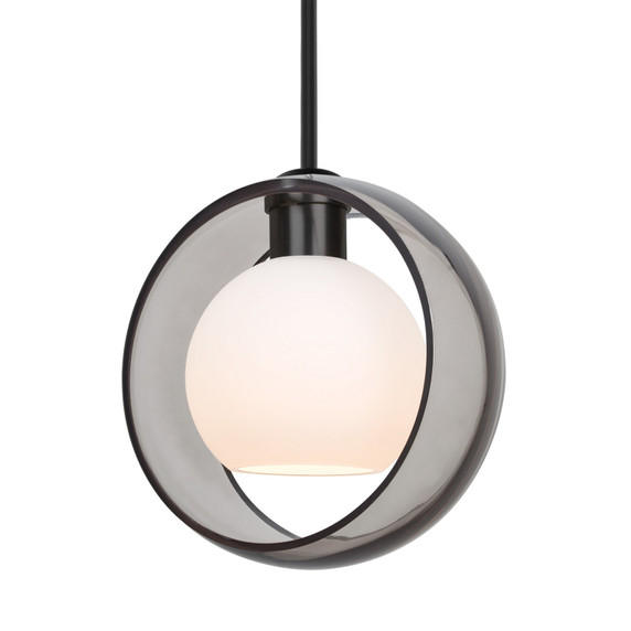 Mini Pendants Glass Down by Besa ( 74 | 1TT-MANASM-LED-BK Besa Mana Stem Pendant ) 