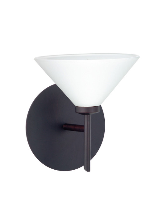 Sconces Single Glass by Besa ( 74 | 1SW-117607-BR Kona ) 