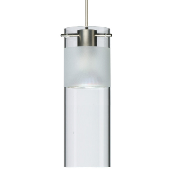 Mini Pendants Glass Down by Besa ( 74 | 1XT-6527EC-LED-SN Besa Scope Pendant ) 