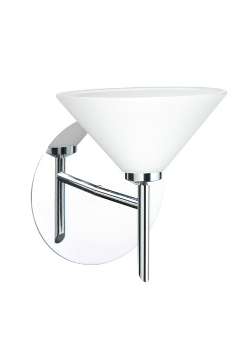 Sconces Single Glass by Besa ( 74 | 1SW-117607-CR Kona ) 