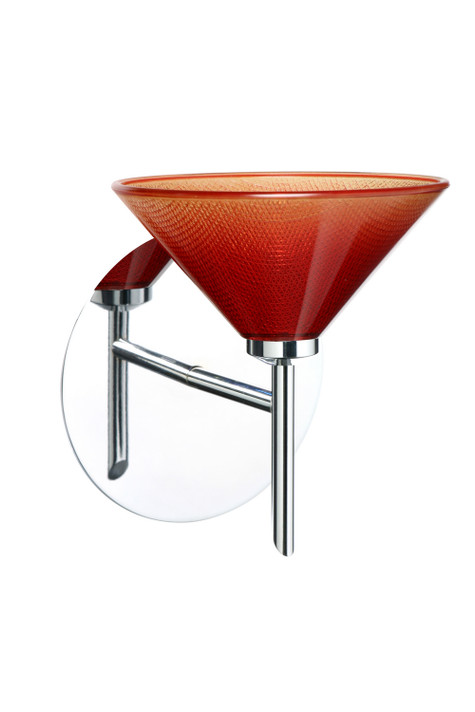 Sconces Single Glass by Besa ( 74 | 1SW-117681-CR Kona ) 