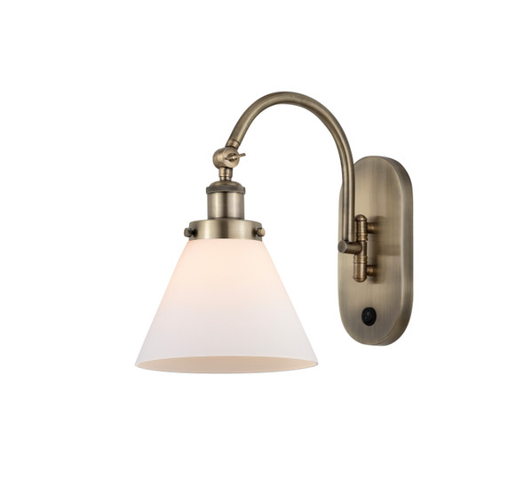 Sconces Single Glass by Innovations ( 405 | 918-1W-AB-G41-LED Franklin Restoration ) 