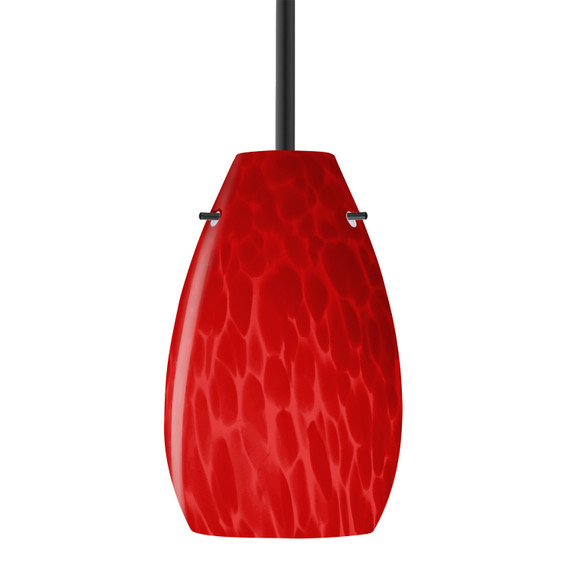 Mini Pendants Glass Down by Besa ( 74 | 1TT-4126RC-LED-BK Besa Pera 9 Stem Pendant ) 