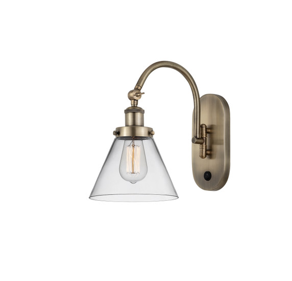 Sconces Single Glass by Innovations ( 405 | 918-1W-AB-G42-LED Franklin Restoration ) 