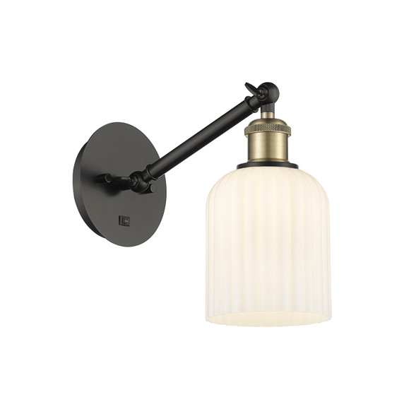 Sconces Single Glass by Innovations ( 405 | 317-1W-BAB-G559-5GWH Ballston ) 