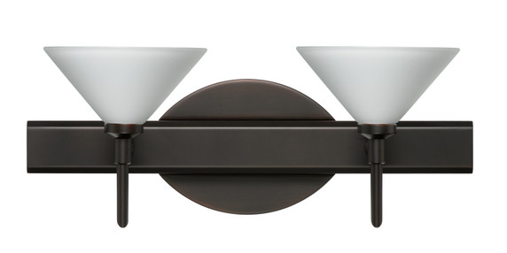 Bathroom Fixtures Two Lights by Besa ( 74 | 2SW-117607-BR Kona ) 
