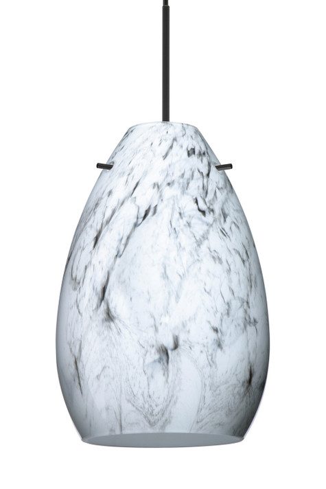 Mini Pendants Glass Down by Besa ( 74 | 1XC-1713MG-LED-BK Besa Pera 6 Pendant ) 