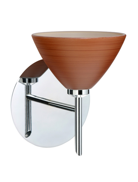 Sconces Single Glass by Besa ( 74 | 1SW-1743CH-CR Domi ) 