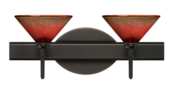 Bathroom Fixtures Two Lights by Besa ( 74 | 2SW-117681-BR Kona ) 