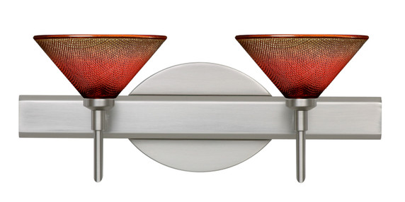 Bathroom Fixtures Two Lights by Besa ( 74 | 2SW-117681-SN Kona ) 