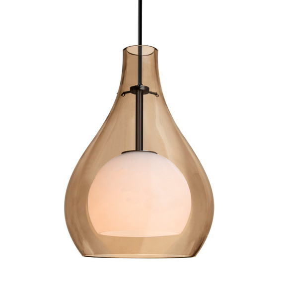 Mini Pendants Glass Down by Besa ( 74 | 1JT-ELLE11CG-LED-BK Besa Elle 11 Pendant ) 