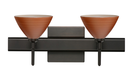 Bathroom Fixtures Two Lights by Besa ( 74 | 2SW-1743CH-BR-SQ Domi ) 