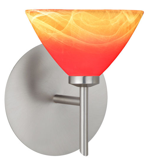 Sconces Single Glass by Besa ( 74 | 1SW-1743SL-SN Domi ) 