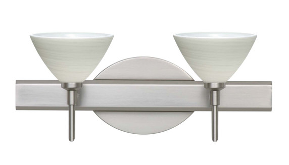 Bathroom Fixtures Two Lights by Besa ( 74 | 2SW-1743KR-SN Domi ) 