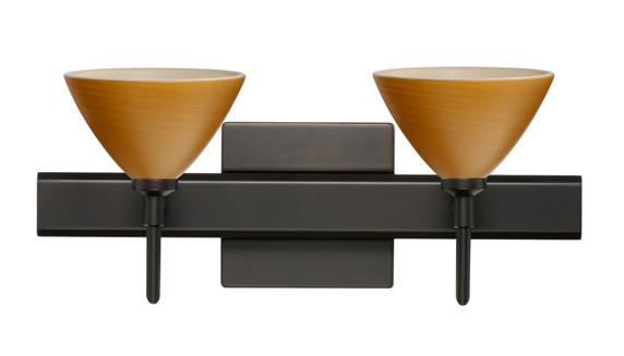 Bathroom Fixtures Two Lights by Besa ( 74 | 2SW-1743OK-BR-SQ Domi ) 