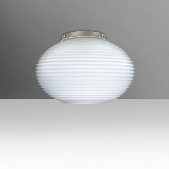 Flush Mounts Glass Down by Besa ( 74 | 491207C-LED-SN Besa Pape 10 Ceiling ) 