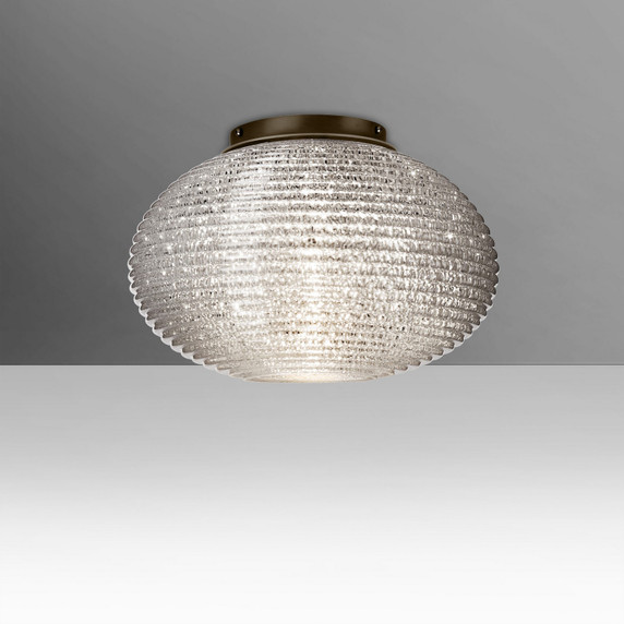 Flush Mounts Glass Down by Besa ( 74 | 4912GLC-LED-BR Besa Pape 10 Ceiling ) 
