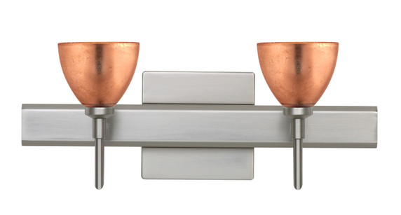 Bathroom Fixtures Two Lights by Besa ( 74 | 2SW-1758CF-SN-SQ Divi ) 