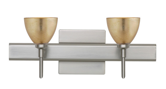 Bathroom Fixtures Two Lights by Besa ( 74 | 2SW-1758GF-SN-SQ Divi ) 