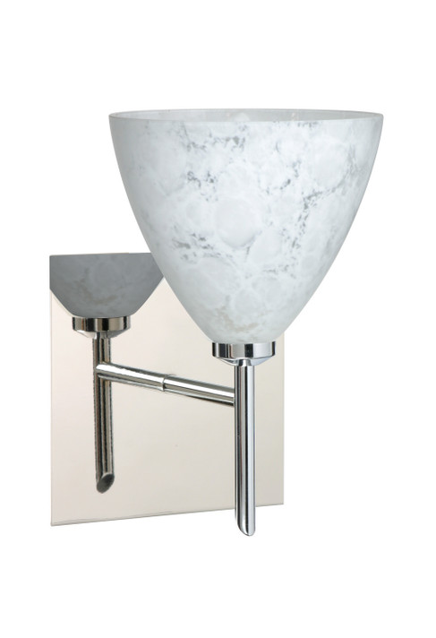 Sconces Single Glass by Besa ( 74 | 1SW-177919-CR-SQ Mia ) 