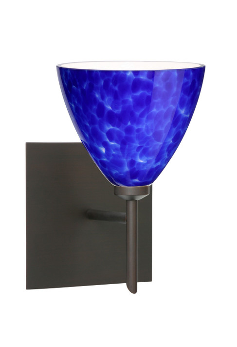 Sconces Single Glass by Besa ( 74 | 1SW-177986-BR-SQ Mia ) 