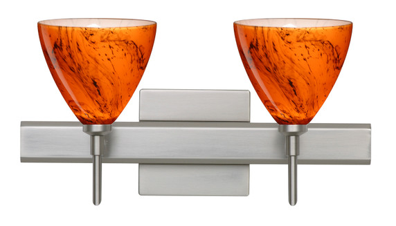 Bathroom Fixtures Two Lights by Besa ( 74 | 2SW-1779HB-SN-SQ Mia ) 