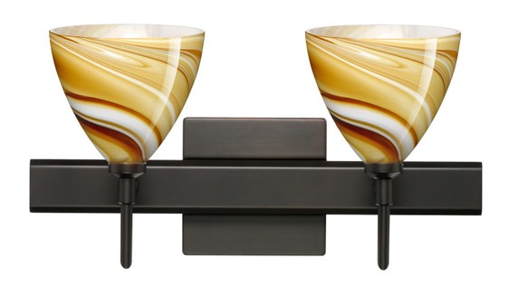 Bathroom Fixtures Two Lights by Besa ( 74 | 2SW-1779HN-BR-SQ Mia ) 