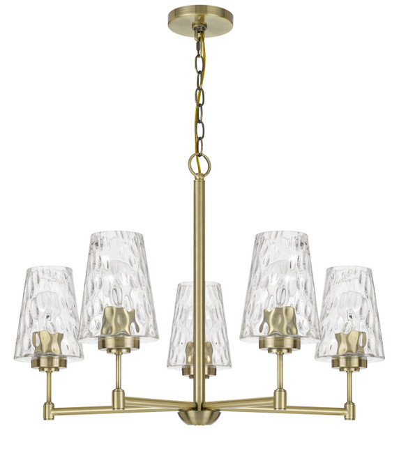Mid. Chandeliers Glass Up by Cal Lighting ( 225 | FX-3749-5 Crestwood ) 