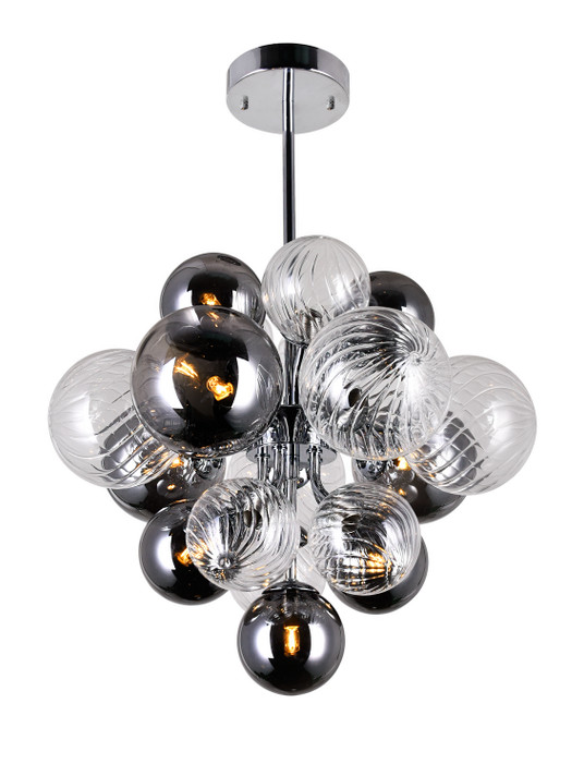 Mini Chandeliers Glass Shade by CWI Lighting ( 401 | 1205P16-8-601 Pallocino ) 