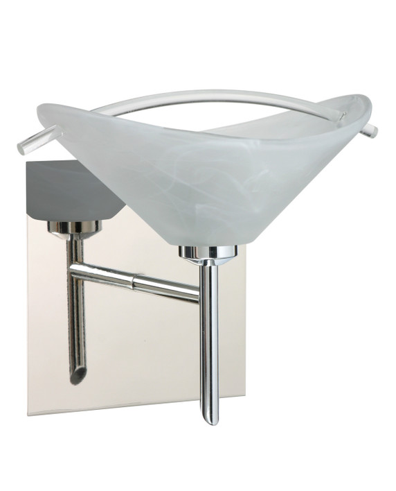 Sconces Single Glass by Besa ( 74 | 1SW-181304-CR-SQ Hoppi ) 