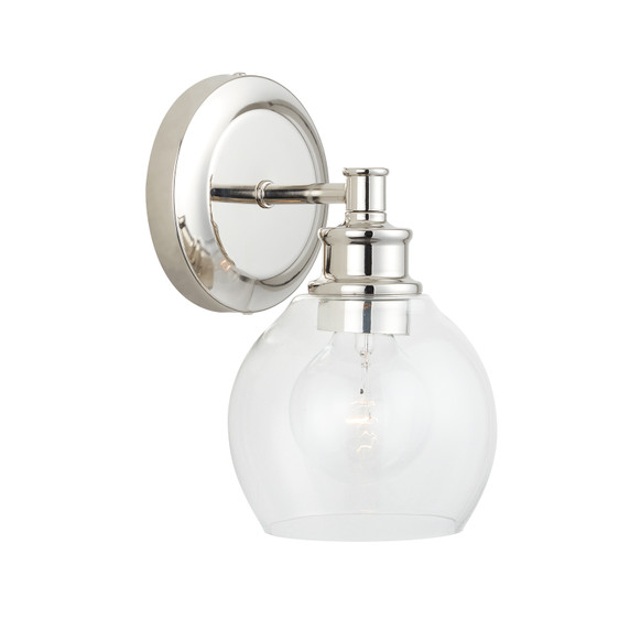 Sconces Single Glass by Capital Lighting ( 65 | 621111PN-426 Mid Century ) 