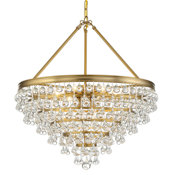 Mid. Chandeliers Glass Down by Crystorama ( 60 | 137-VG Calypso ) 