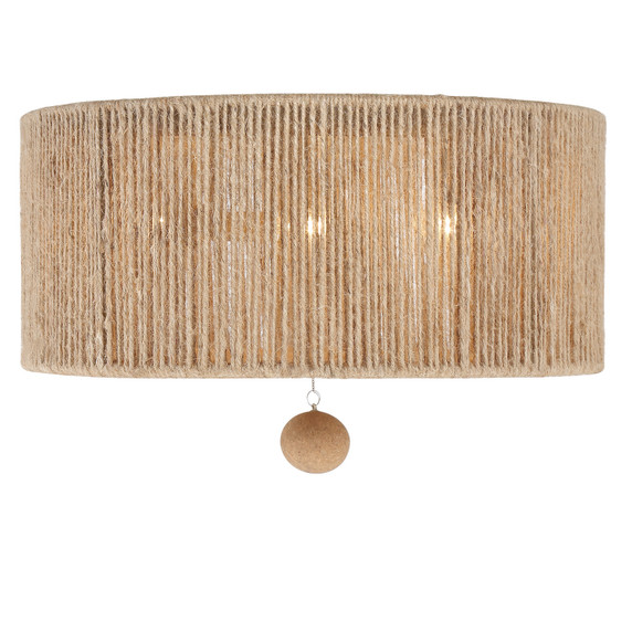 Flush Mounts Drum Shade by Crystorama ( 60 | JES-B7103-BS Jessa ) 