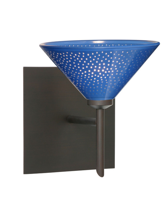 Sconces Single Glass by Besa ( 74 | 1SW-282484-BR-SQ Kona ) 