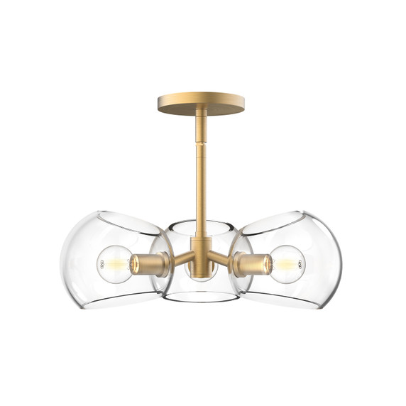 Semi-Flush Mts. Cage by Alora ( 452 | PD548315BGCL Willow ) 